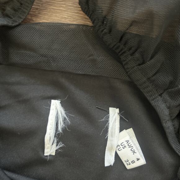 Princess Polly Black Charvi Mini Dress size US 0 - Picture 3 of 6